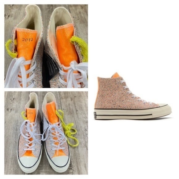 Converse J W Anderson Shoes - NEW Converse JW Anderson Chuck Taylor 70 Hi Top Nasturtium Glitter Unsex